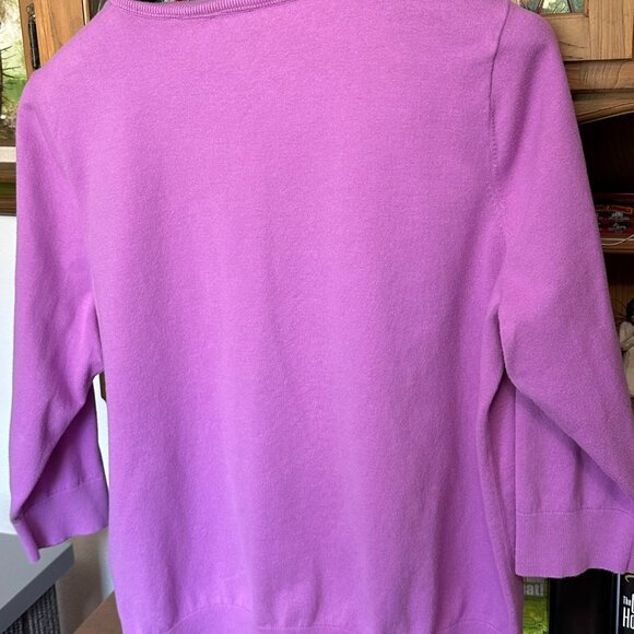 Talbots Cardigan Sweater Lilac Color Cardigan Size 2X (ARL510) - Picture 2 of 3